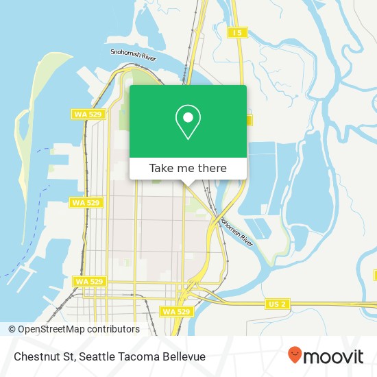 Mapa de Chestnut St, Everett, WA 98201