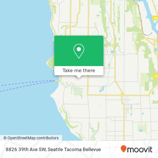 Mapa de 8826 39th Ave SW, Seattle, WA 98136