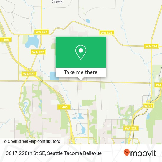 Mapa de 3617 228th St SE, Bothell, WA 98021