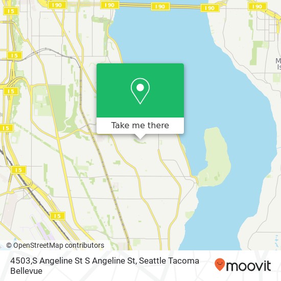 Mapa de 4503,S Angeline St S Angeline St, Seattle, WA 98118