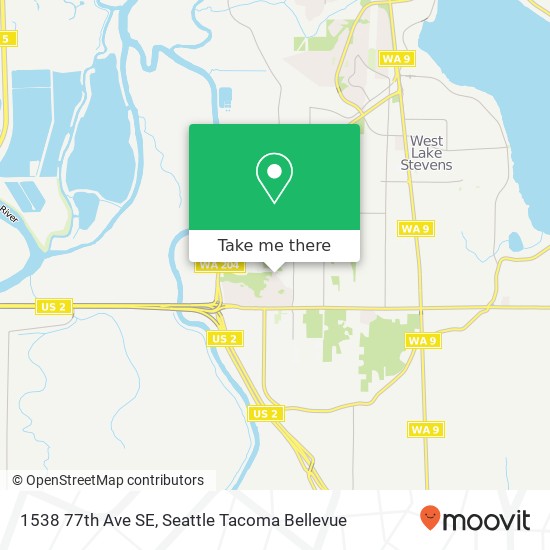 Mapa de 1538 77th Ave SE, Lake Stevens, WA 98258