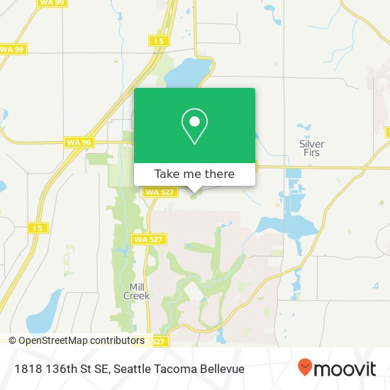 Mapa de 1818 136th St SE, Mill Creek, WA 98012