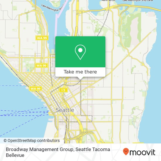 Mapa de Broadway Management Group, 1625 Broadway Seattle, WA 98122