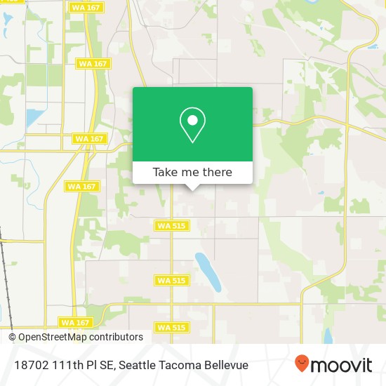 Mapa de 18702 111th Pl SE, Renton, WA 98055