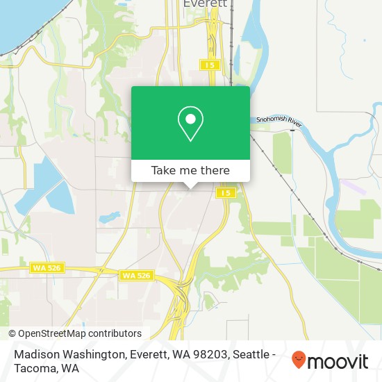 Mapa de Madison Washington, Everett, WA 98203