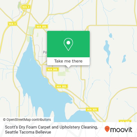 Scott's Dry Foam Carpet and Upholstery Cleaning, NE Vaughn Milton Loop map