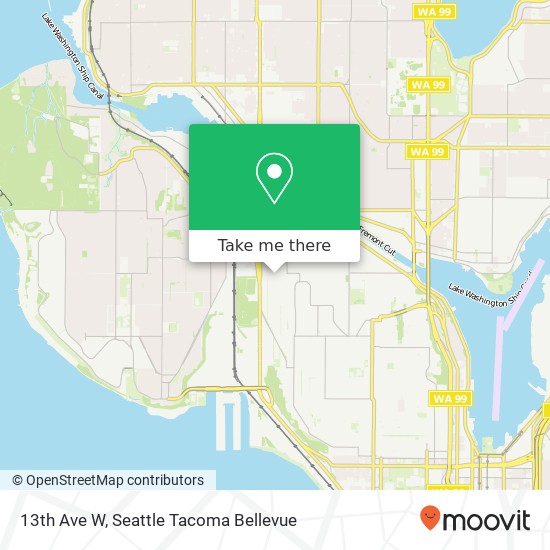 Mapa de 13th Ave W, Seattle, WA 98119