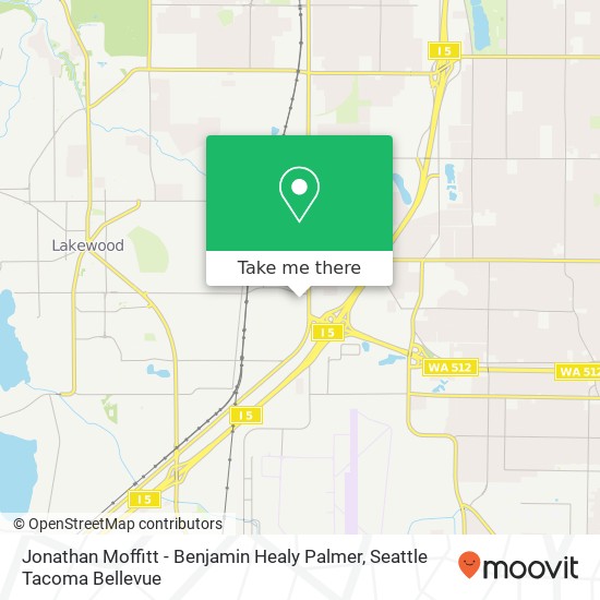 Mapa de Jonathan Moffitt - Benjamin Healy Palmer, 10116 36th Avenue Ct SW