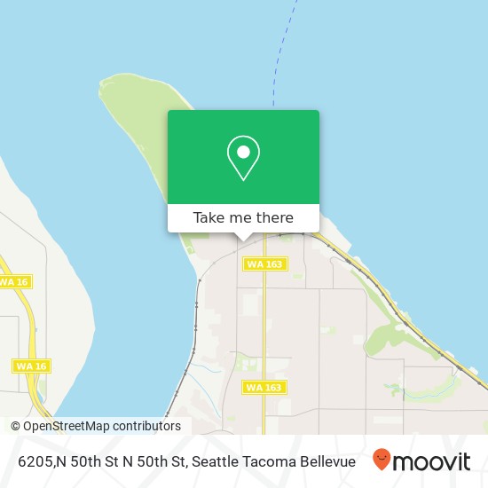 Mapa de 6205,N 50th St N 50th St, Tacoma, WA 98407