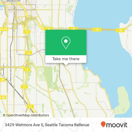 Mapa de 3429 Wetmore Ave S, Seattle, WA 98144