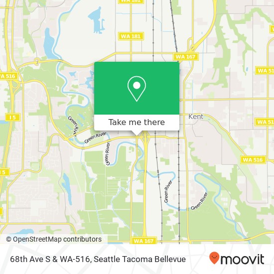 68th Ave S & WA-516, Kent, WA 98032 map