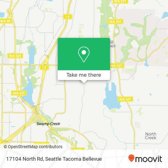 Mapa de 17104 North Rd, Bothell, WA 98012