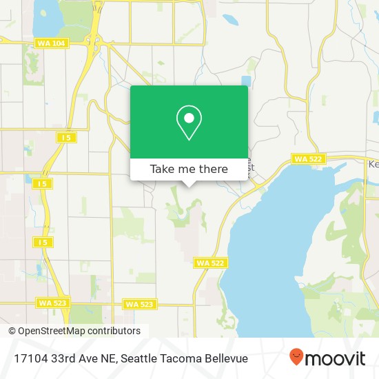 Mapa de 17104 33rd Ave NE, Lake Forest Park, WA 98155