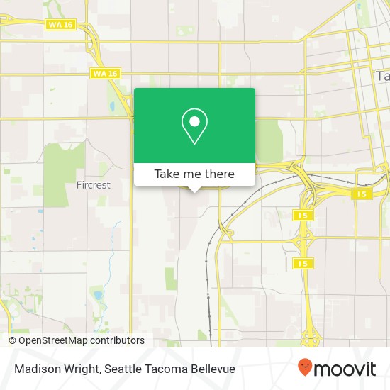 Mapa de Madison Wright, Tacoma, WA 98409