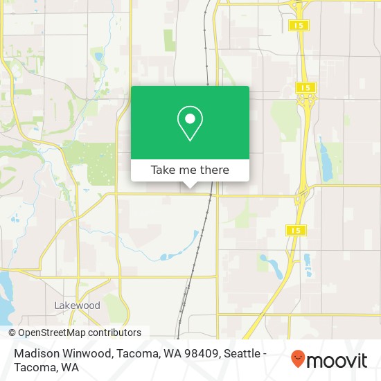 Mapa de Madison Winwood, Tacoma, WA 98409