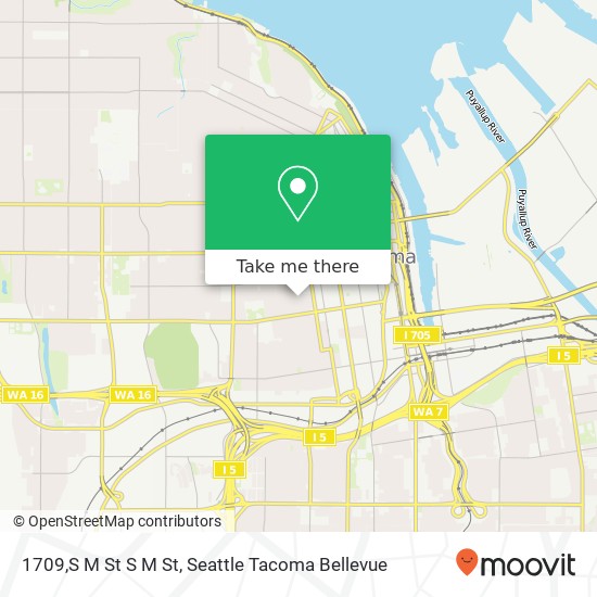 Mapa de 1709,S M St S M St, Tacoma, WA 98405