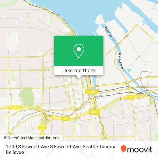 1709,S Fawcett Ave S Fawcett Ave, Tacoma, WA 98402 map