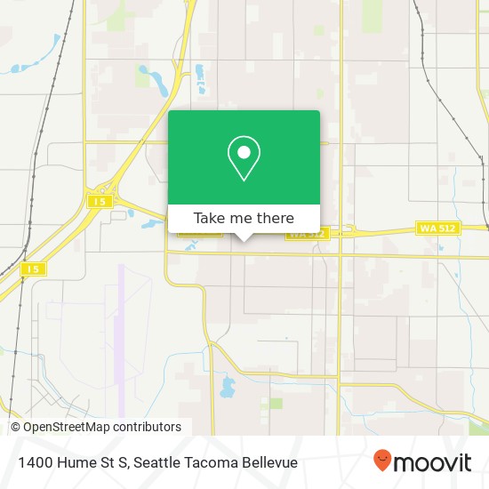 1400 Hume St S, Tacoma, WA 98444 map