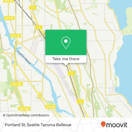 Mapa de Portland St, Seattle, WA 98108