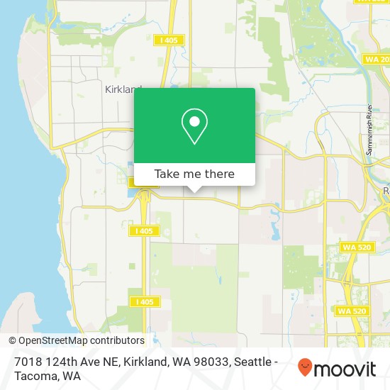 Mapa de 7018 124th Ave NE, Kirkland, WA 98033