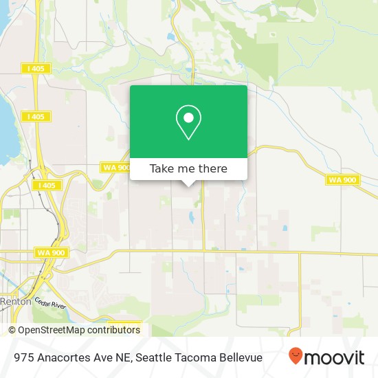 Mapa de 975 Anacortes Ave NE, Renton, WA 98059