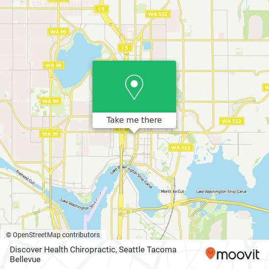 Discover Health Chiropractic, 4345 Roosevelt Way NE map