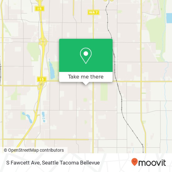Mapa de S Fawcett Ave, Tacoma, WA 98408