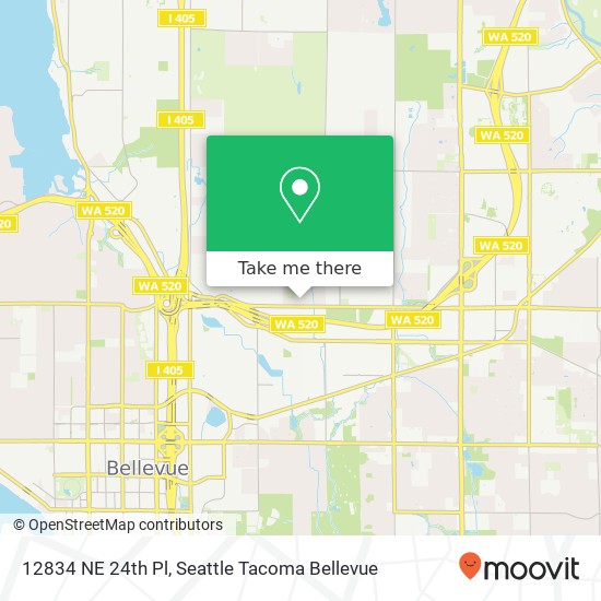 12834 NE 24th Pl, Bellevue, WA 98005 map