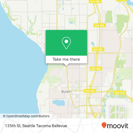 Mapa de 135th St, Burien, WA 98146