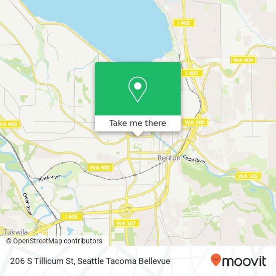 206 S Tillicum St, Renton, WA 98057 map