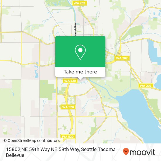 Mapa de 15802,NE 59th Way NE 59th Way, Redmond, WA 98052