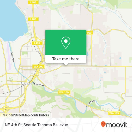 Mapa de NE 4th St, Renton, WA 98056