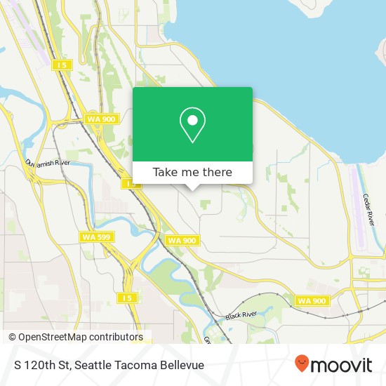 Mapa de S 120th St, Seattle (TUKWILA), WA 98178