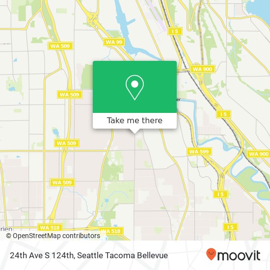 Mapa de 24th Ave S 124th, Seattle, WA 98168