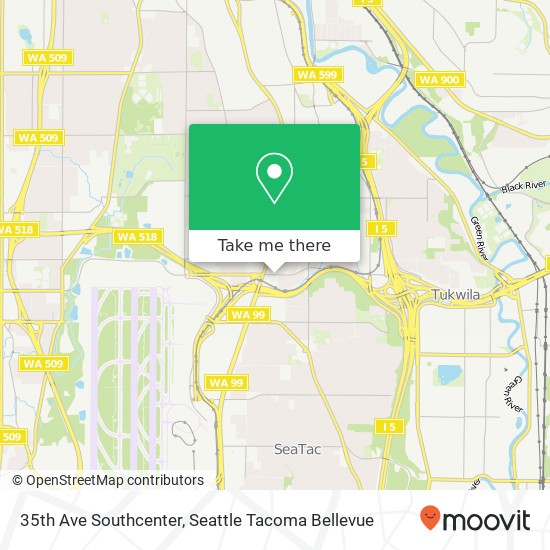 Mapa de 35th Ave Southcenter, Tukwila, WA 98188