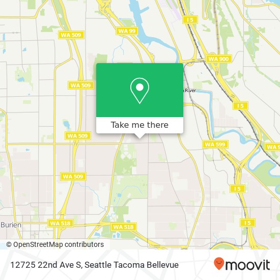 Mapa de 12725 22nd Ave S, Seattle (Burien), WA 98168