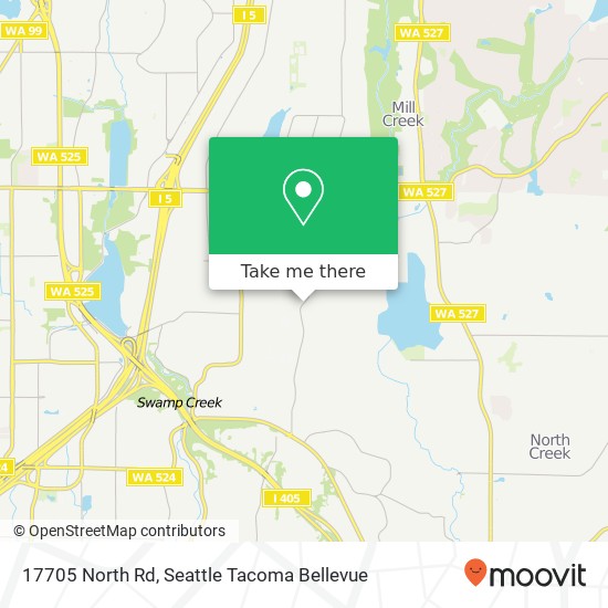 Mapa de 17705 North Rd, Bothell, WA 98012