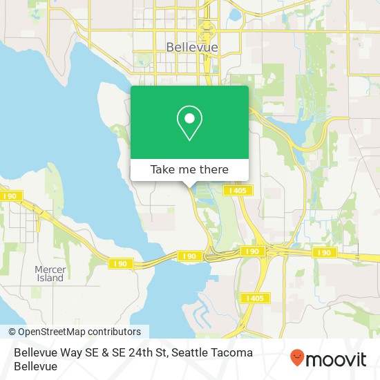 Mapa de Bellevue Way SE & SE 24th St, Bellevue, WA 98004