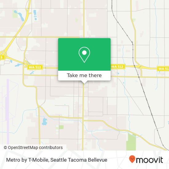 Mapa de Metro by T-Mobile, 11457 Pacific Ave S