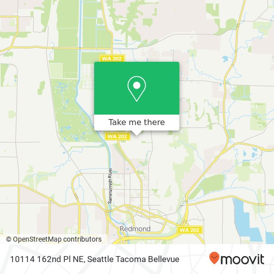 Mapa de 10114 162nd Pl NE, Redmond, WA 98052