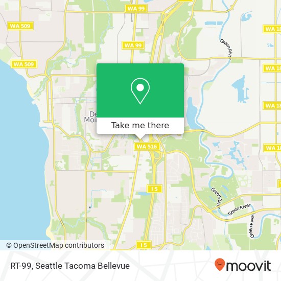 Mapa de RT-99, Seattle (Kent), WA 98198