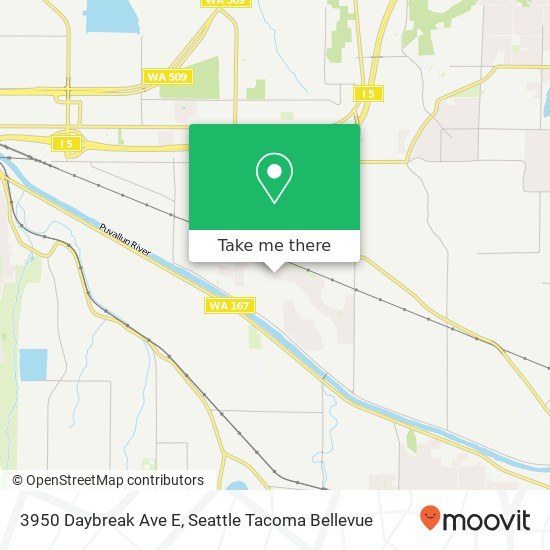 Mapa de 3950 Daybreak Ave E, Fife, WA 98424