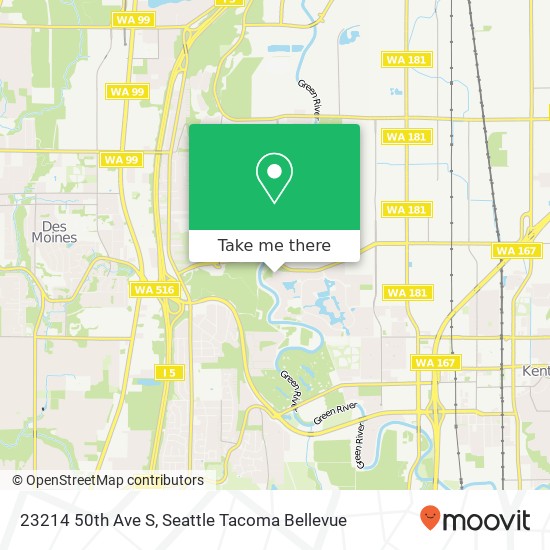 Mapa de 23214 50th Ave S, Kent, WA 98032