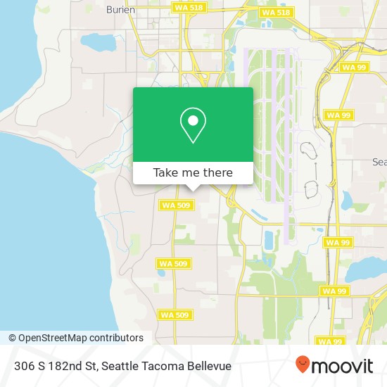 Mapa de 306 S 182nd St, Burien, WA 98148