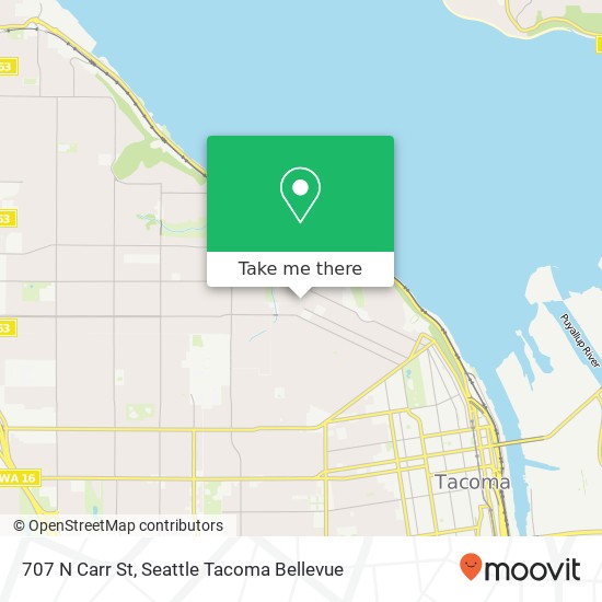 Mapa de 707 N Carr St, Tacoma, WA 98403