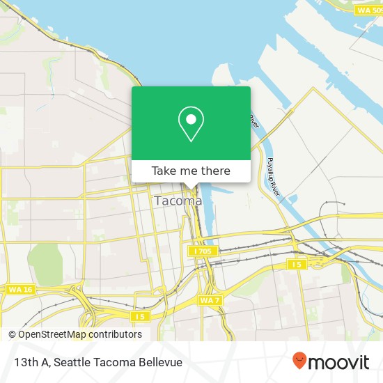 Mapa de 13th A, Tacoma, WA 98402