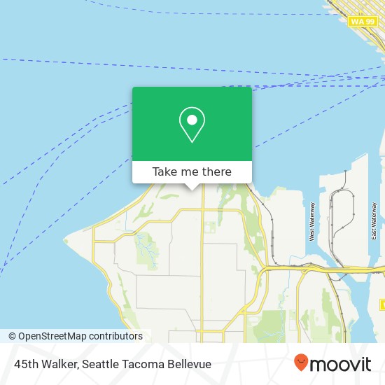 Mapa de 45th Walker, Seattle, WA 98116