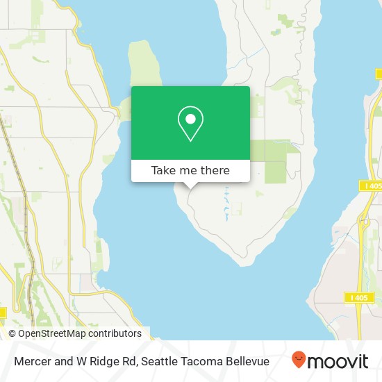 Mapa de Mercer and W Ridge Rd, Mercer Island, WA 98040