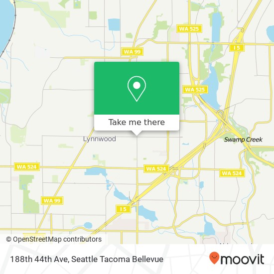 Mapa de 188th 44th Ave, Lynnwood, WA 98037