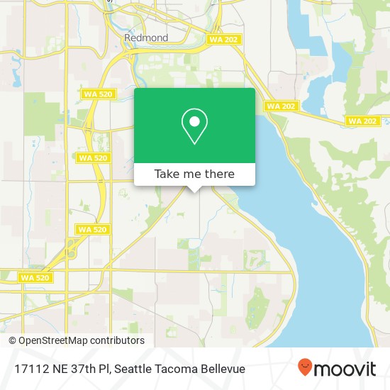 Mapa de 17112 NE 37th Pl, Bellevue, WA 98008